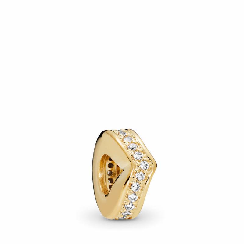 PANDORA Shine™ Shimmering Wish Spacer Charm Online NZ, 18ct Gold Plated (576810-ZWM)